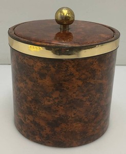 Mid Century Modern Collectible Vinyl Ice Bucket 8 Tall