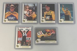 Misc. Autographed Nascar trading Cards Including Mike Skinner And More (All In Protective Sleeves)