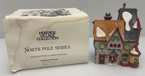 Vintage Department 56 The Heritage Villlage Collection North Pole Series Tassys Mittens & Hassels Woolies In Original Box