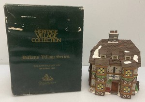 Vintage Department 56 The Heritage Villlage Collection Dickens Village Series Sir John Falstaff Inn 4th Edition 1995 In Original Box (Box Beat Up)