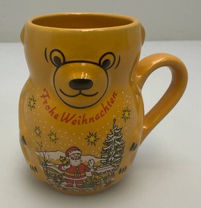 Unique Collectible 2001 Mohaba-Glas Yellow Ceramic Gluhwein (Nmulled Wine) Mug From German Christmas Market 4