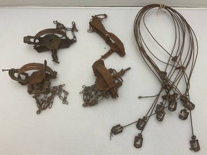 Four Vintage Traps And Tie Wires