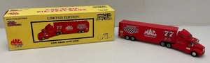 RELISTED DO TO NO PAYMENT Collectible Racing Champions Limited Edition 12500 Die Cast 164 Scale World Of Outlaws Mac Tools  Racing Team Transporter BANK With Lock (New Old Stock)
