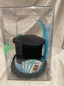 Decorative Magician Top Hat Display With Acrylic Case