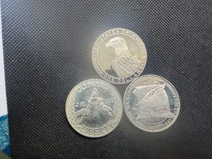 Three Commemorative Silver Dollars 1983-S, 1987-S and 1988-S