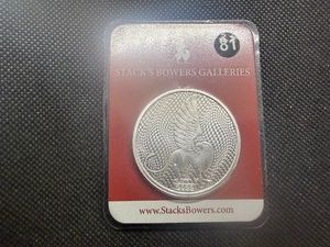 2022 1 Oz. Stacks & Bowers Silver Round in Clamshell Case