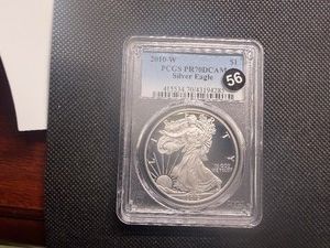 2010-W 1 Oz. Silver Proof American Eagle PCGS PR70DCAM - Perfect Grade