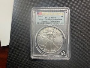 2020 1 Oz. Silver American Eagle PCGS MS70 Emergency Issue - First Day of Issue - Perfect Grade