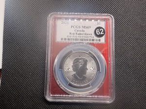 2021 Silver Canadian $2.00 Red-Tailed Hawk 12 Oz. Coin