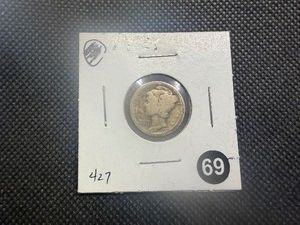 Key Date 1921 Silver Mercury Dime - Greysheet value for a G4 is $40