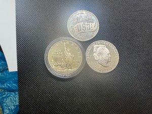 Three Commemorative Silver Dollars 1986-S, 1990-P and 1991-S