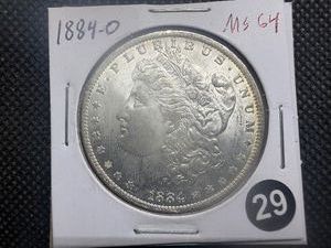 1884-O Morgan Silver Dollar Marked MS64 When Purchased - Nice Coin