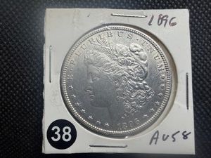 1896 Morgan Silver Dollar Marked AU58 When Purchased
