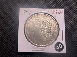 1897 Morgan Silver Dollar Marked MS64 When Purchased