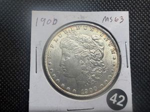 1900 Morgan Silver Dollar Marked MS63 When Purchased