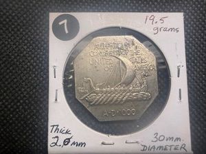 Rare Thick 1925 Norse Silver Medallion  - Greysheet Wholesale Value for an AU50 is $175