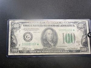 1934A $100 Chicago Star   Federal Reserve Note w low serial number