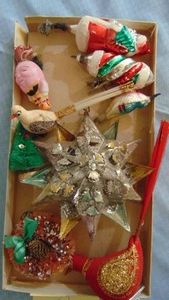 Vintage Christmas Ornaments and Humpty Bulb