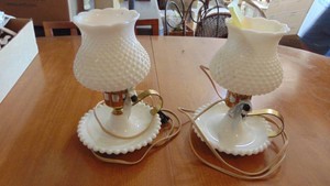 Set of Milk Glass Lamps