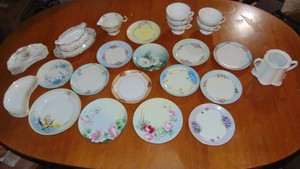 Bone Dishes and other Handpainted Pieces