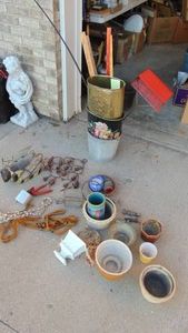 Waste Cans, Yard Sticks, Whip and Planters