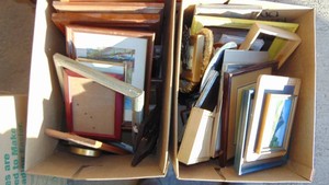 2 Boxes of Frames and Prints
