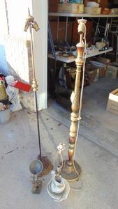 2-Vintage Floor Lamps and 2 Other Lamps
