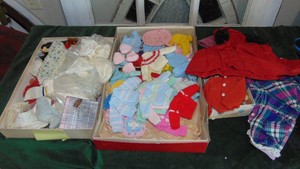 2 Boxes of Barbie and Doll Clothes