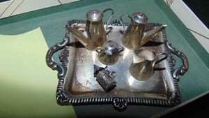 Silver 925 Mini Doll House Tea Set