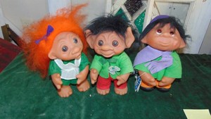 3 Vintage Troll Dolls