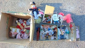 2 Boxes of Misc Dolls