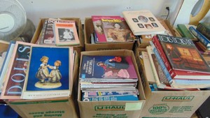 6 Boxes of Doll Magazines and Books