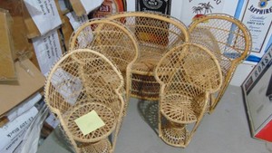 Assorted Wicker Doll Furniture