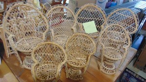 Assorted Wicker Doll Furniture