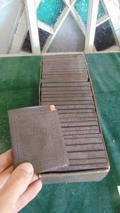 Set of Vintage Mini Bible Leather Books