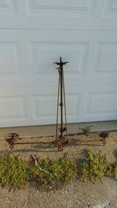 Very Cool Old 2 Arm Iron Kerosene Ceiling Light