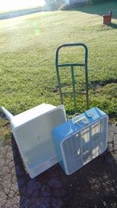 Vintage Box Fan, Utility Sink and Dolly