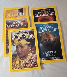 5 - National Geographic Magazines - Excellent Condition. (March 97, April 97, October 96, September 96 and August 96)