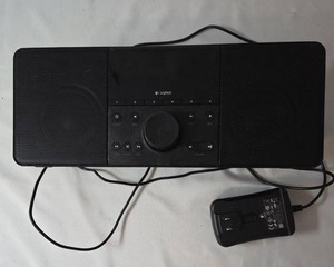 Logitech Squeeze Box Boom Box.  Model X-RB2.  It powers up