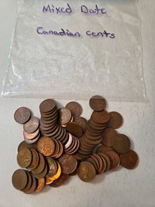 12 pound of Canadian Mixed Date Cents