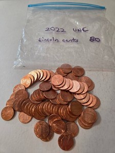 80 - 2022 Unc. Lincoln Cents