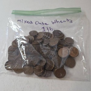 1 pound of Mixed Date Wheat Pennies
