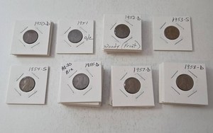 1950-1958 Wheat Pennies from the S,D mint.   28 Pennies
