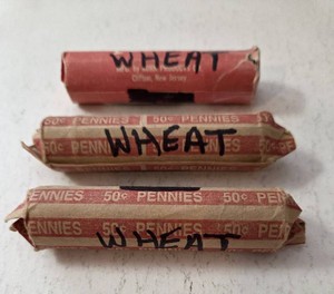 3 Rolls of Wheat Pennies - Mixed Dates
