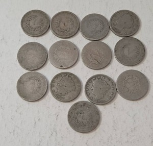 13 - V Nickels Mixed Dates