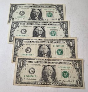 4 - $1 Star Notes printed in Fort Worth Texas