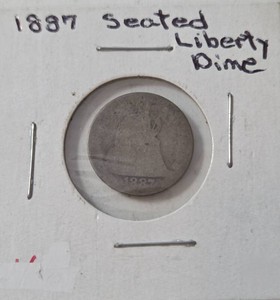 1887 Seated Silver Liberty Dime&nbsp