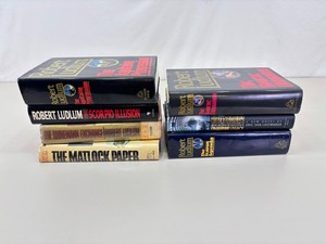 Lot of 7 Robert Ludlum First Edition Books