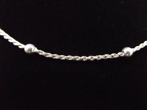 .925 Sterling Silver Ball Accented Thicker Chain Necklace