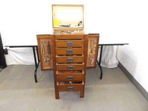 Large Jewelry Armoire FULL of Costume Jewelry